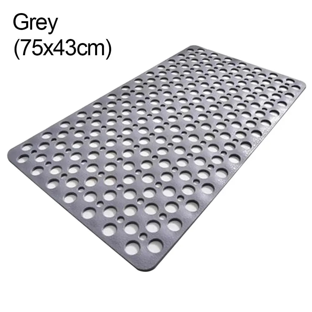 Non-Slip Bath Mat with Drain Holes – Easy Clean Suction Cup Bathroom Mat