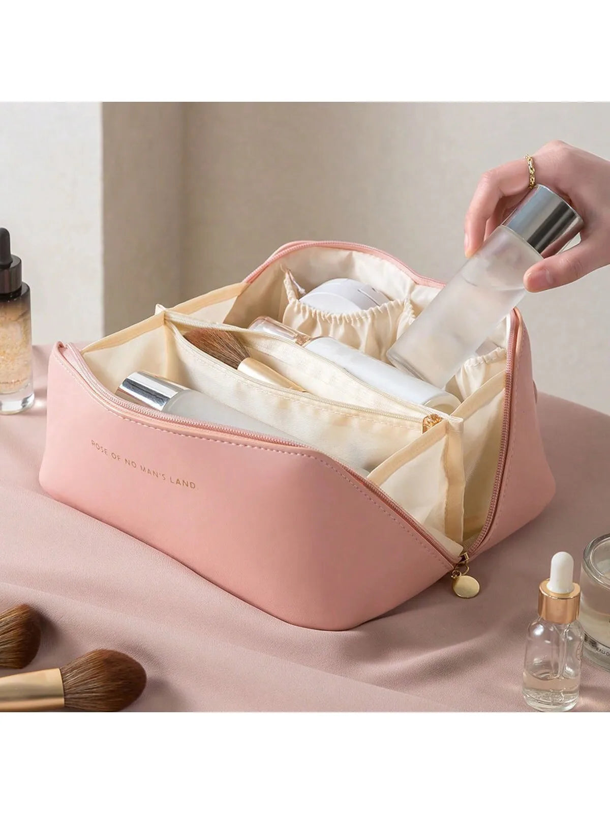 Large Capacity Cosmetic Bag – Portable Makeup Organizer (Factory Direct)