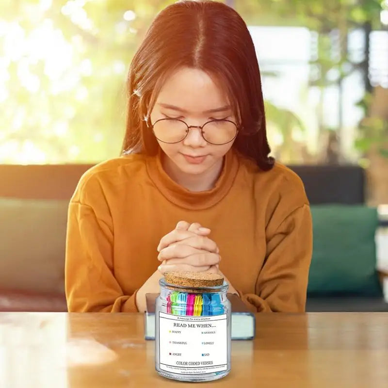 Quran Gratitude Jar – Spiritual Comfort & Prayer Bottle for Christmas, Easter, & Baptism