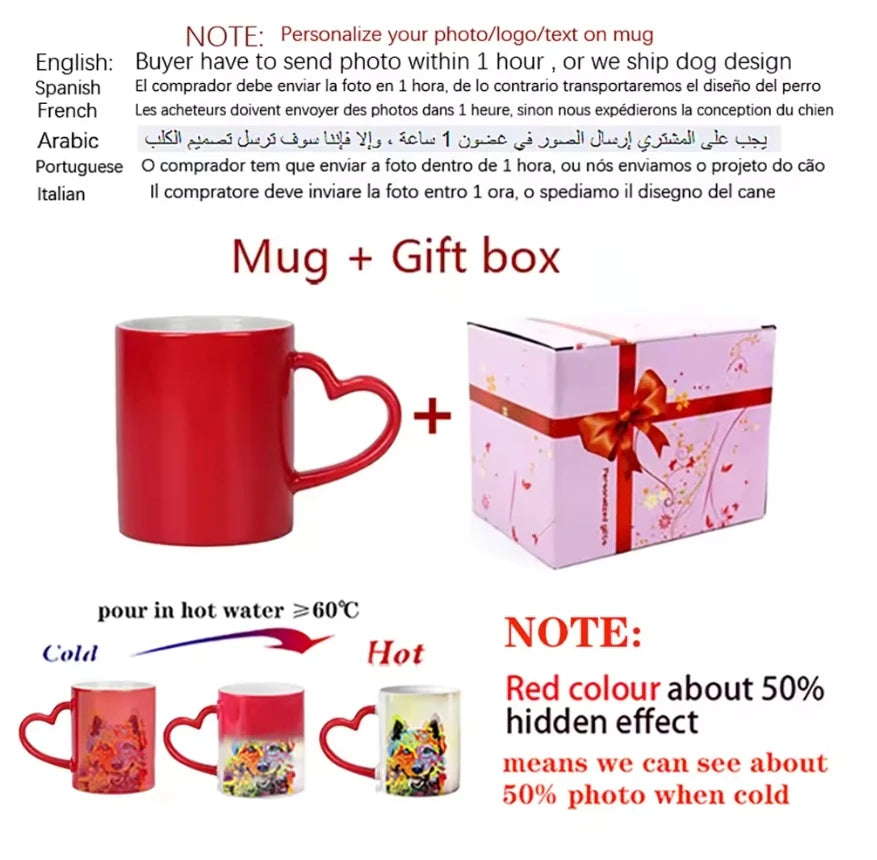 Personalized Magic Mug – Custom Heat-Activated Color Changing Cup with Photo or Text