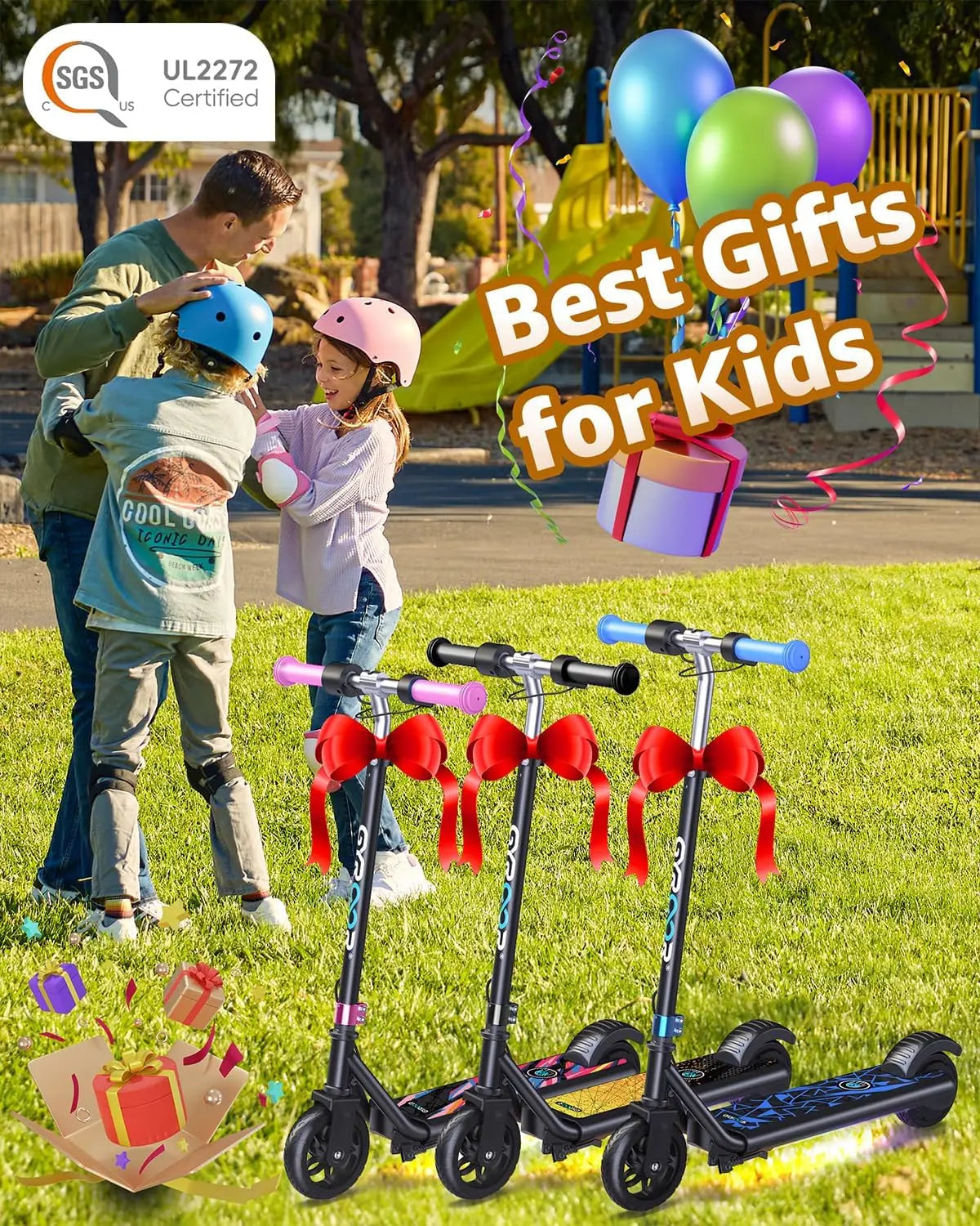 Kids Electric Scooter – 150W Motor, LED Display, Dual Brake System, Adjustable Height & Speed