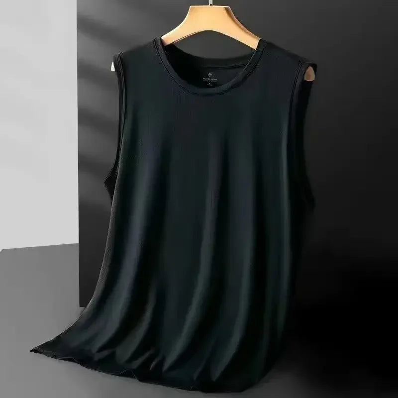Men's Ice Silk Mesh Tank – Lightweight Sleeveless Summer Sports Vest