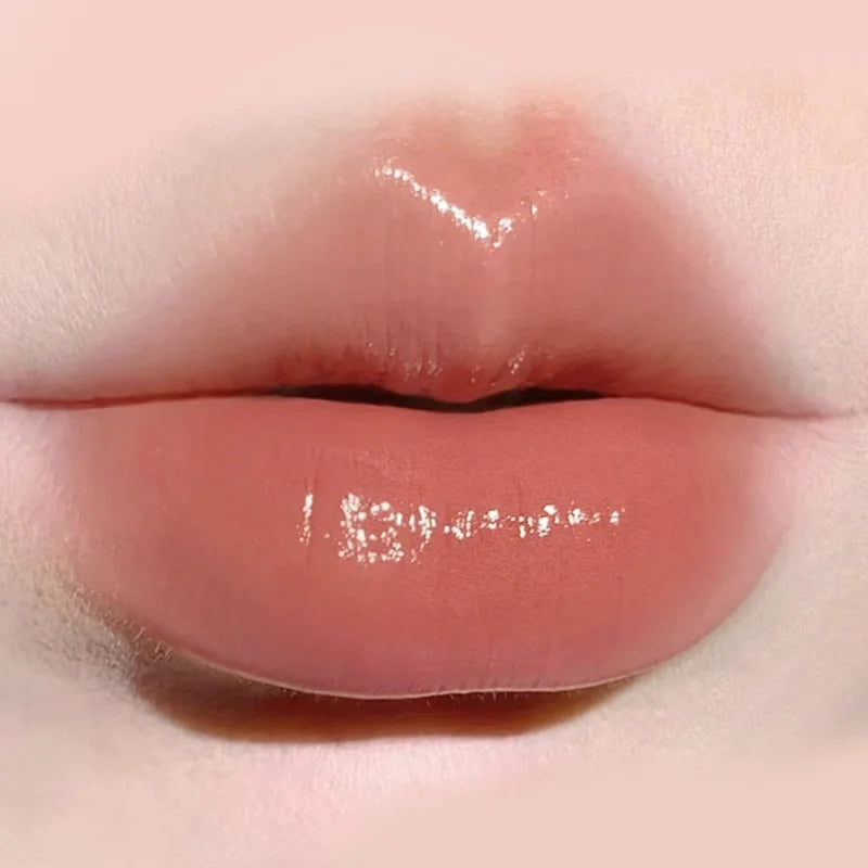 Low-Saturation Mirror Lip Gloss – Moisturizing Nude Tint Lipstick