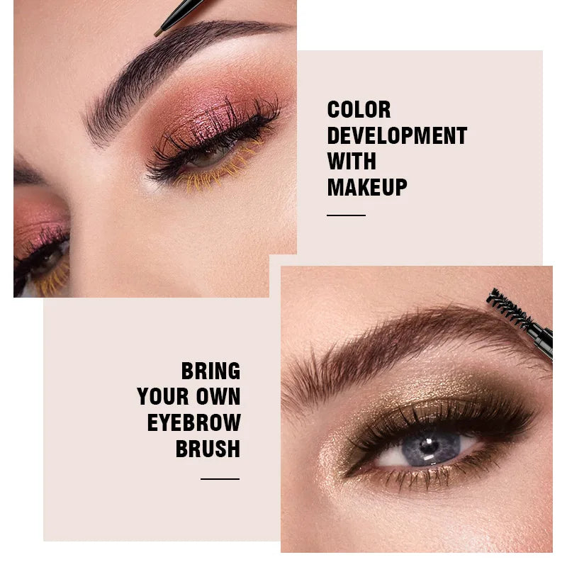 Langmanni Double-Headed Waterproof Eyebrow Pen with Brush