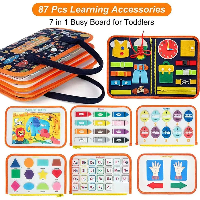 Montessori Busy Board – Sensory Educational Toy for Kids 3-6, Fine Motor Skills Development