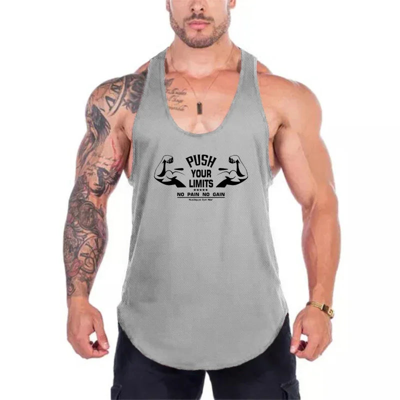 Men's Mesh Gym Tank Top – Quick-Dry Sleeveless Fitness Vest