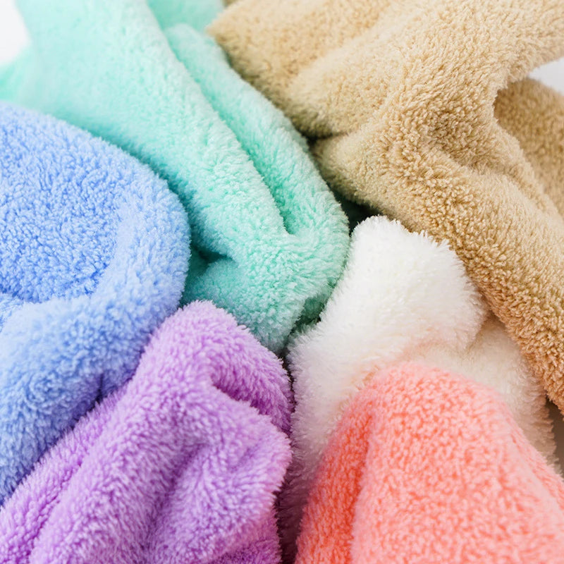 10PCS Coral Fleece Towels – Thickened Quick-Dry Microfiber Set