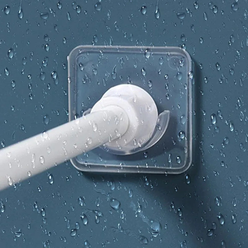 Punch-Free Telescopic Pole Hooks – Adjustable Rod Holder for Wall, Nail-Free Bracket
