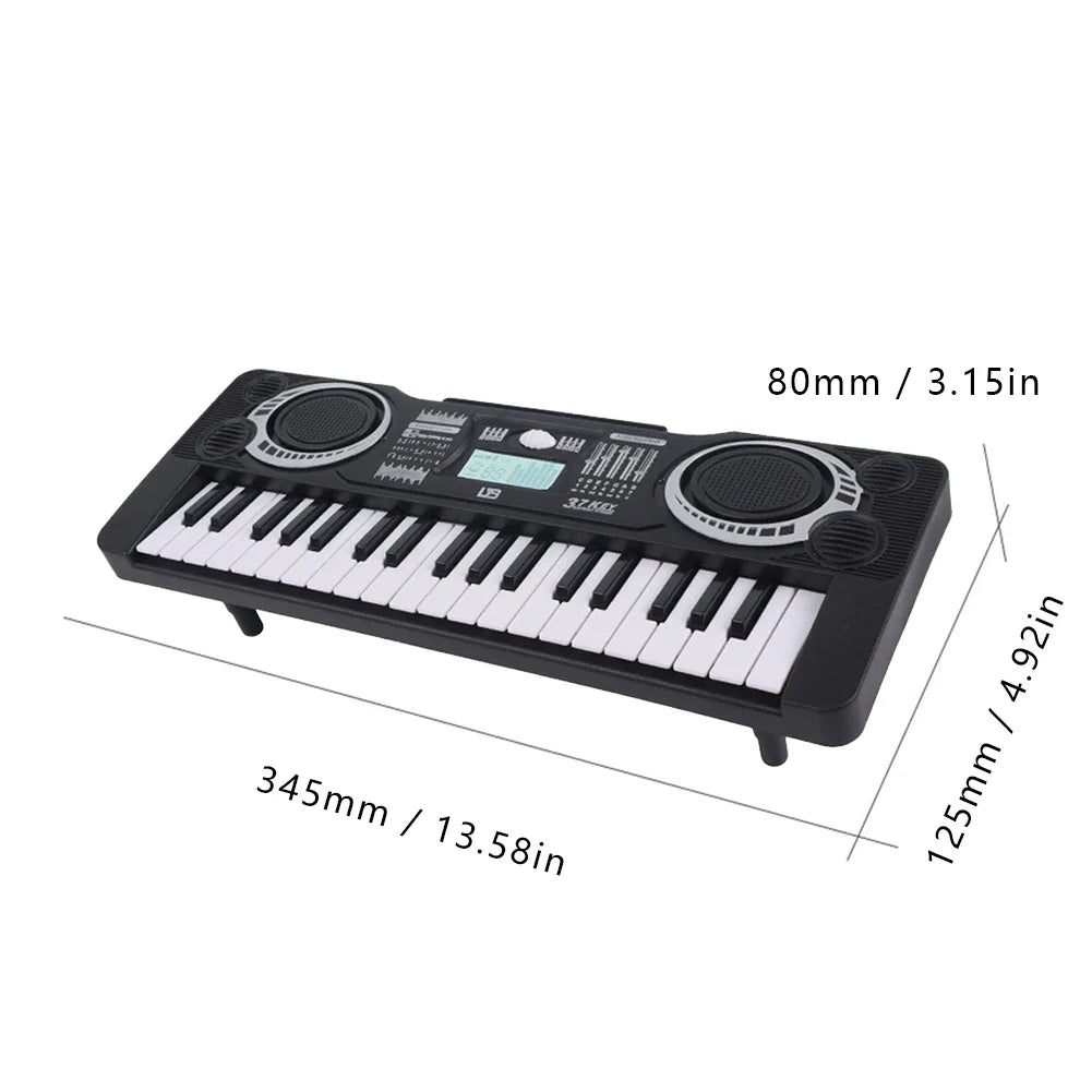 37-Key Children's Electronic Piano – Portable Educational Musical Toy