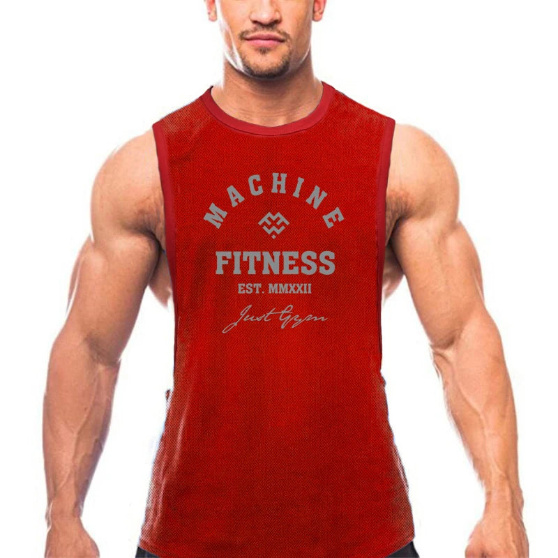 Men’s Muscle Tank Top – Sleeveless Quick-Dry Mesh Gym Vest