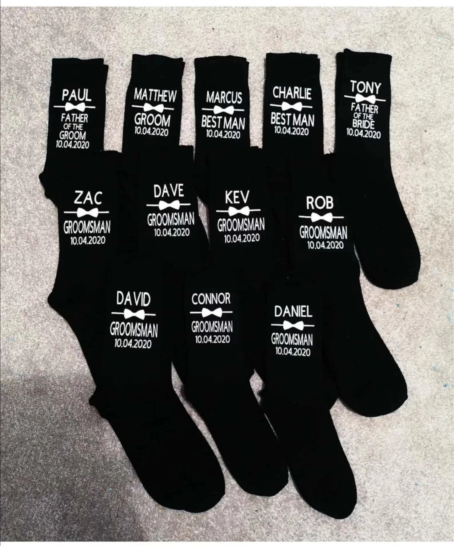Personalized Wedding Socks – Custom Groom, Best Man & Father of the Bride/Groom Gift
