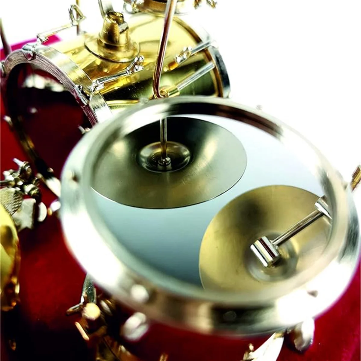 Trending Now Miniature Jazz Drum Kit Model Mini Drum Cymbal Musical Instrument Model