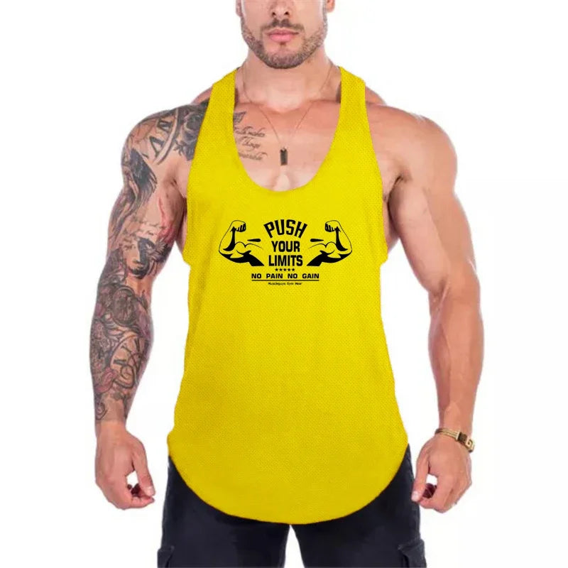 Men's Mesh Gym Tank Top – Quick-Dry Sleeveless Fitness Vest