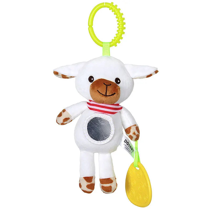 Soft Animal Handbell Rattles with Teether for Newborns