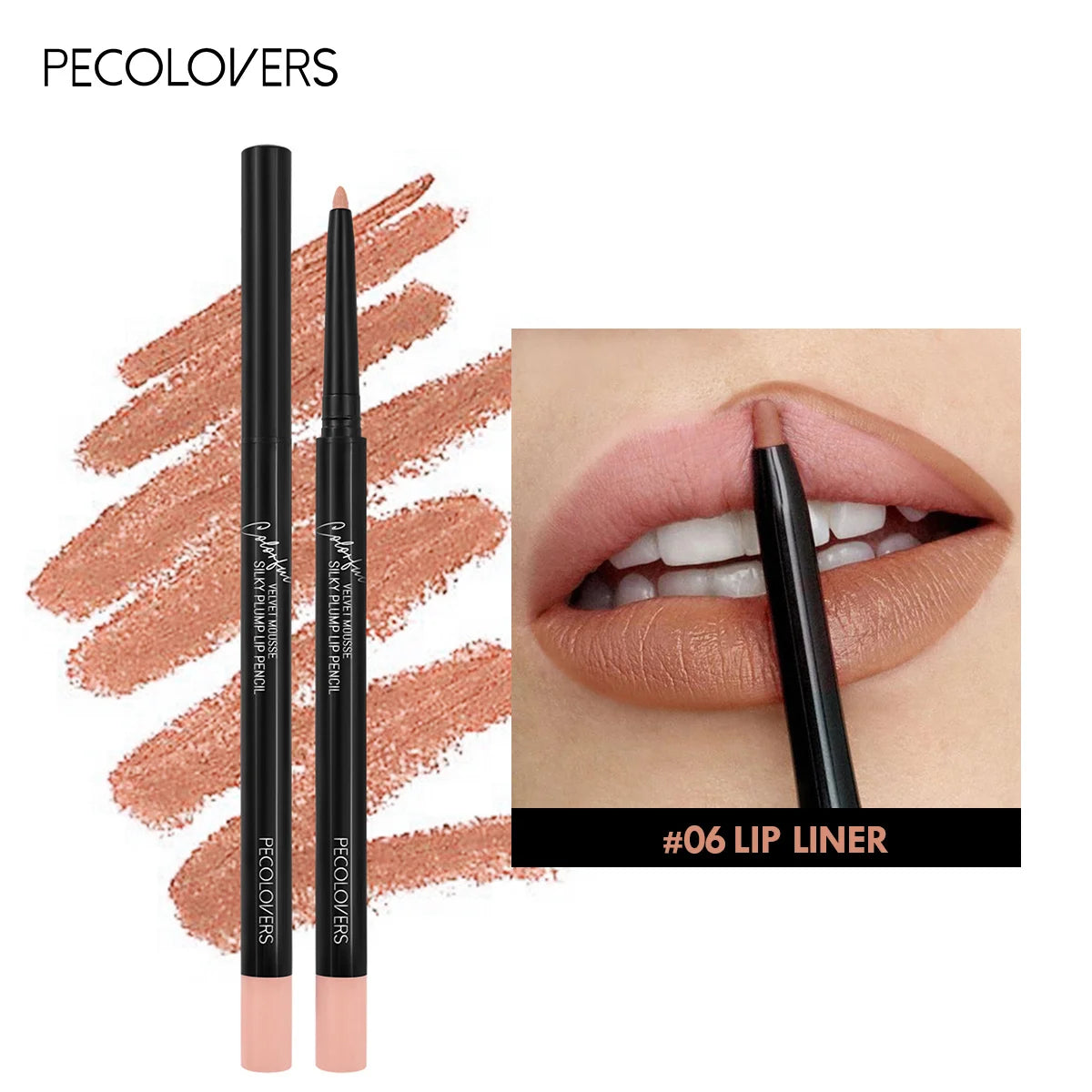 Waterproof Matte Lipliner Pencil - Long Lasting & Moisturising Lipstick (12 Shades)
