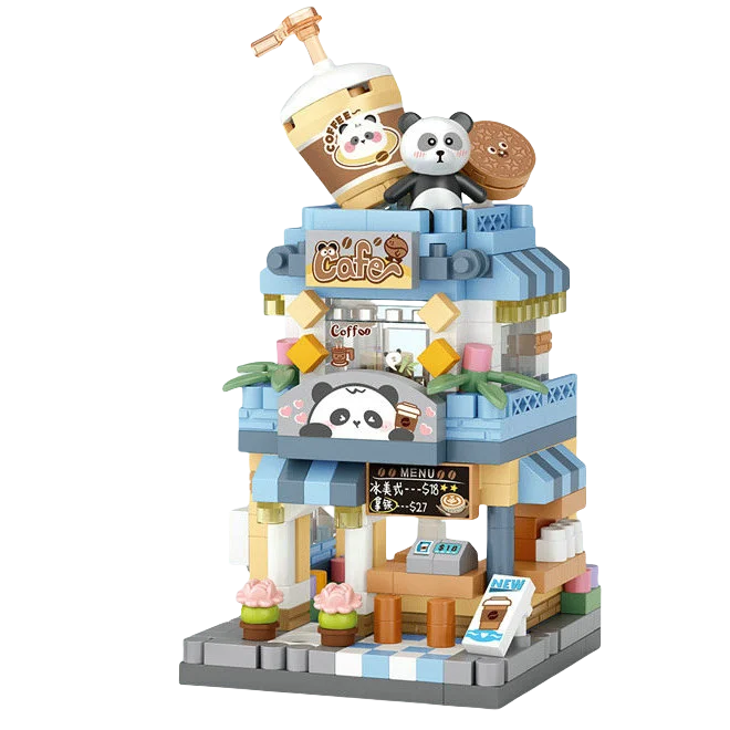 House Building Blocks Dessert Store Street View Snack Street Children's Toys Boys and Girls Gifts Compatible With Lego