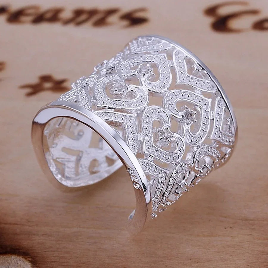 925 Sterling Silver Ring – Crystal Charm Jewelry for Women, Wedding & Party Wear