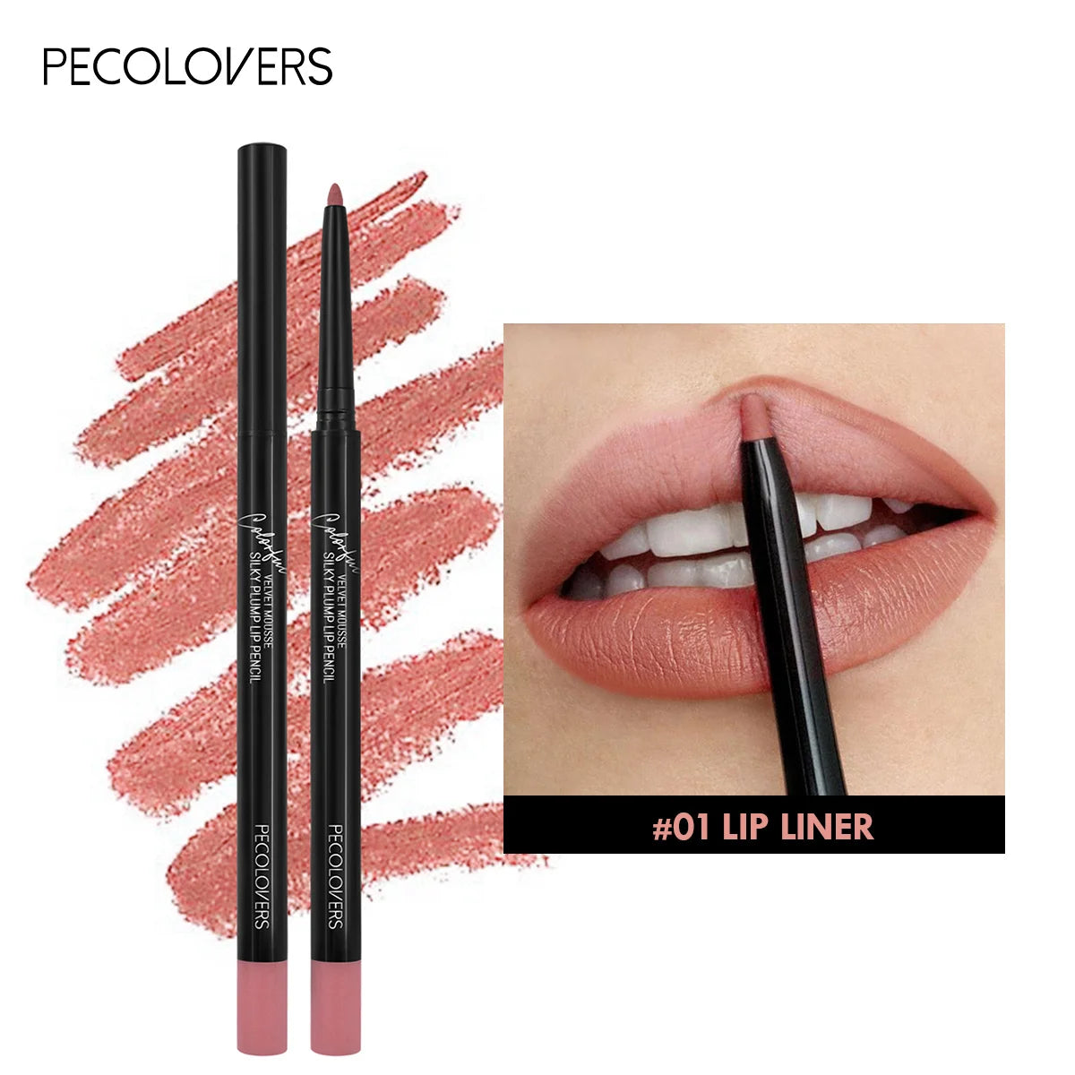 Waterproof Matte Lipliner Pencil - Long Lasting & Moisturising Lipstick (12 Shades)