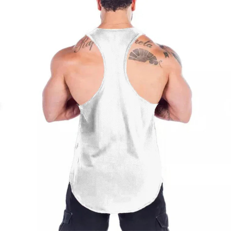 Men's Mesh Gym Tank Top – Quick-Dry Sleeveless Fitness Vest