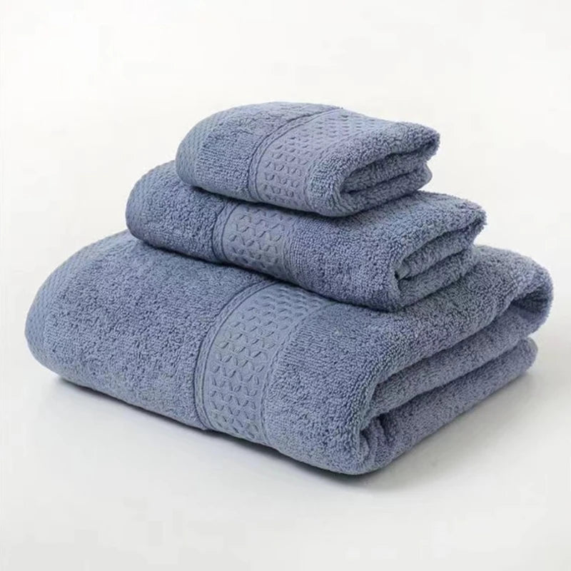 3PCS Cotton Towel Set – Ultra Soft & Absorbent Bathroom Essentials