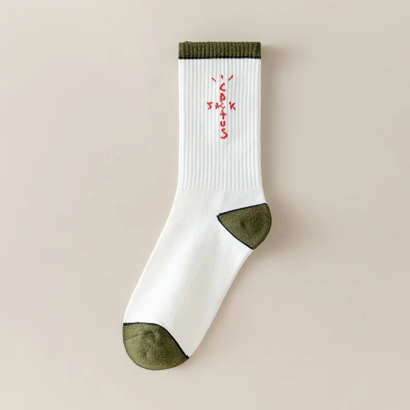 Fun street black men's socks, Cantum Jack skateboard socks, cute women's pink cotton socks as fashionable gifts
