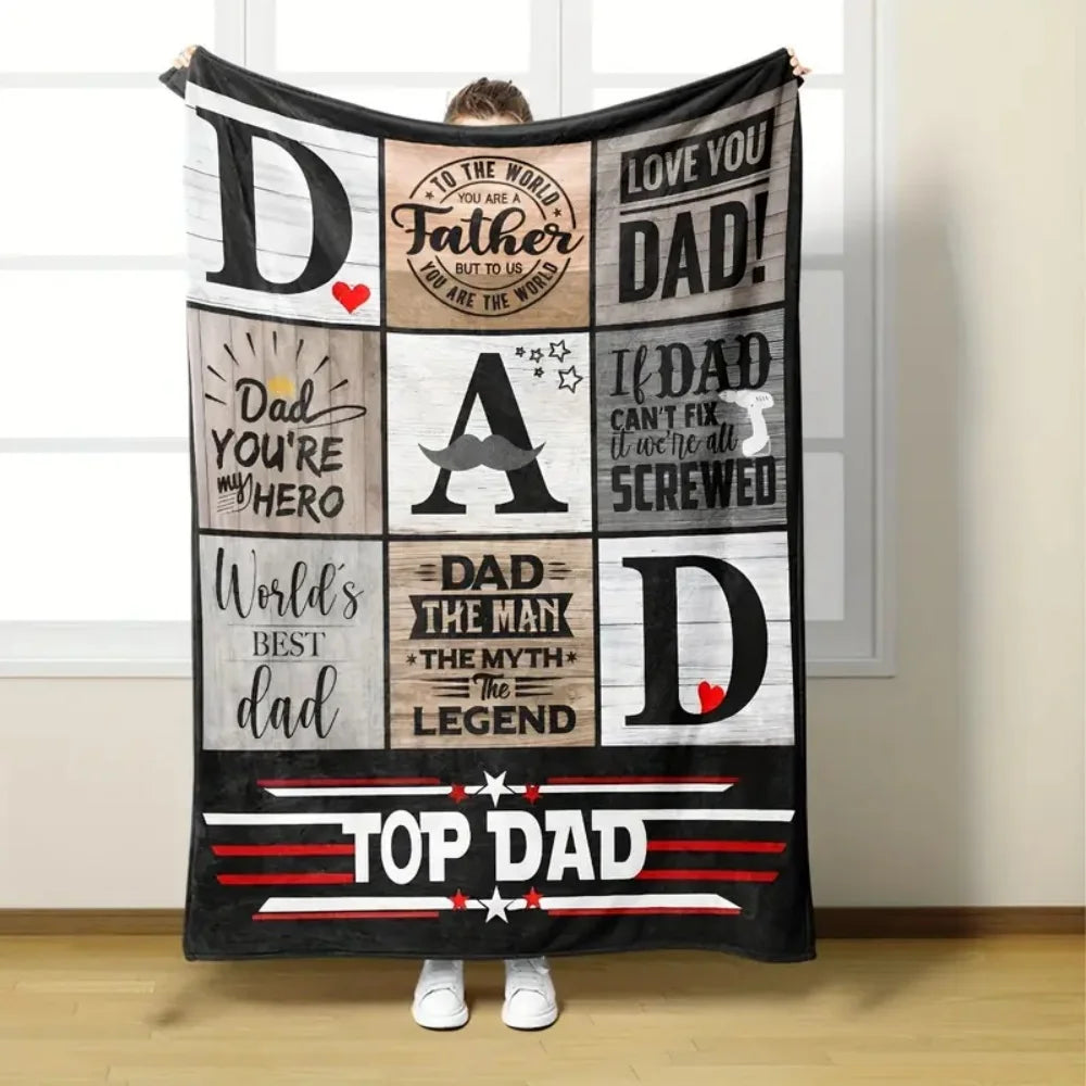 Father's Day Gift Blanket – Soft, All-Season Nap & Beach Towel