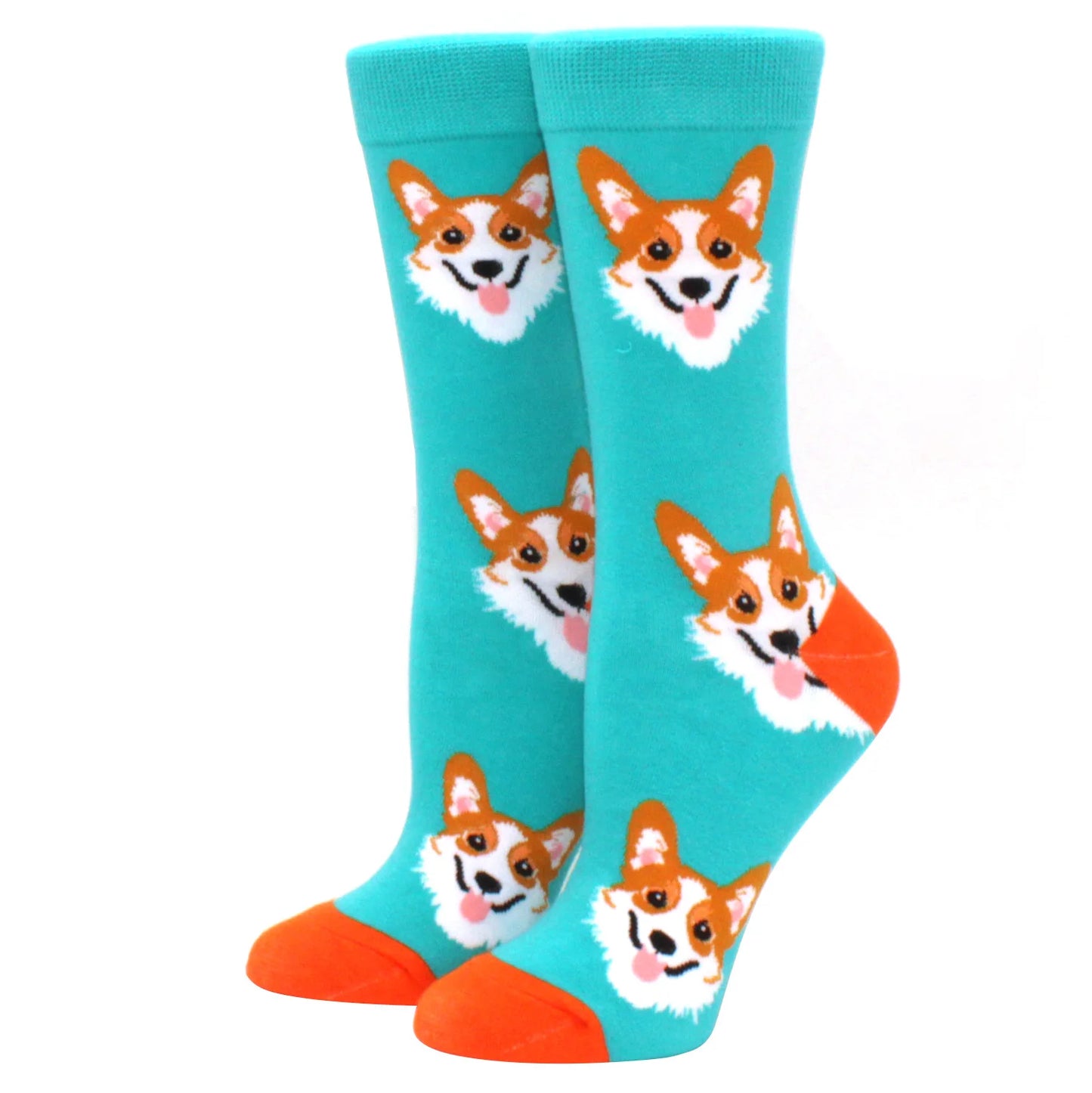 Cute Puppy Cartoon Socks – Corgi & Schnauzer Mid-Tube Unisex Breathable Comfort