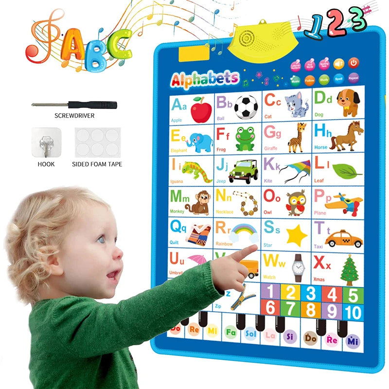 Electronic ABC & 123 Wall Chart for Toddlers
