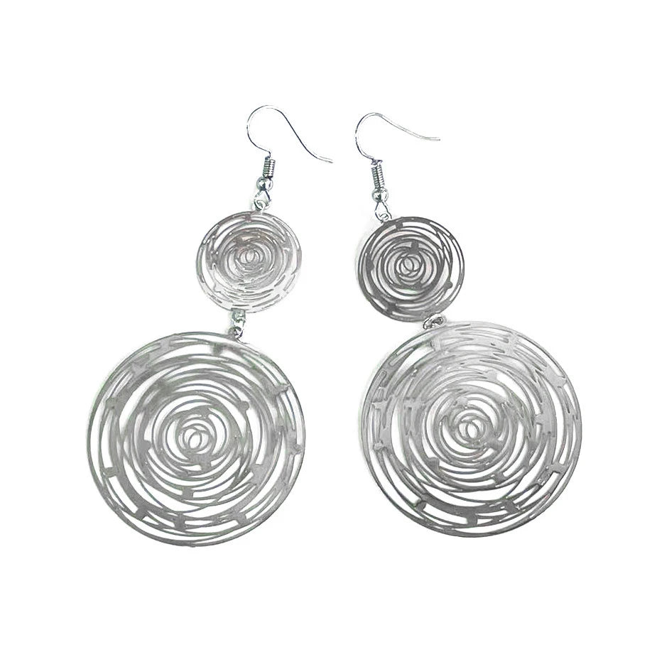 Rose Shape Vortex Wafer Earrings – Fashionable Women’s Lightweight Ornaments