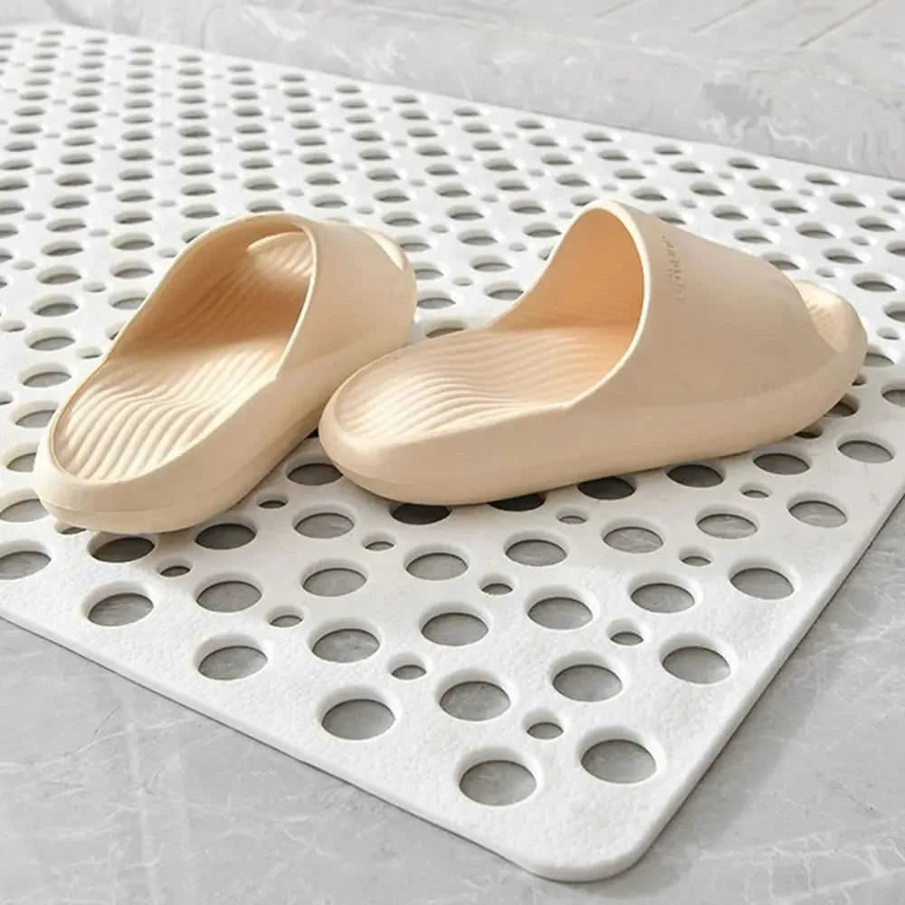 Non-Slip Bath Mat with Drain Holes – Easy Clean Suction Cup Bathroom Mat