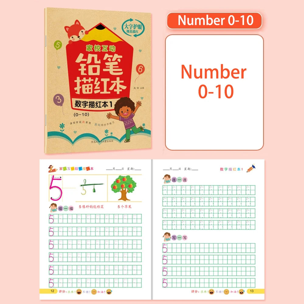 Calligraphy Practice Book – 32 Pages Alphabet & Math Workbook for Kids
