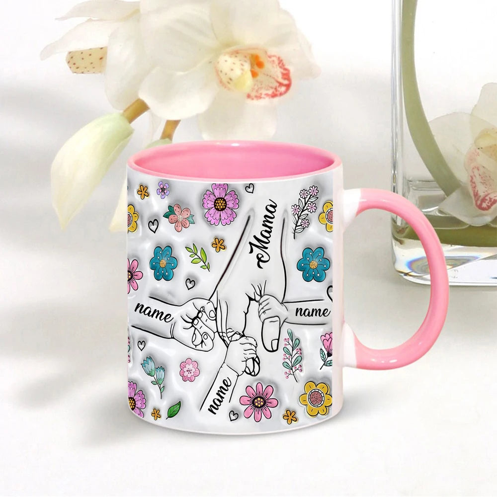 3D Printed Personalized Flower Mug – Gift for Children & Mother’s Day