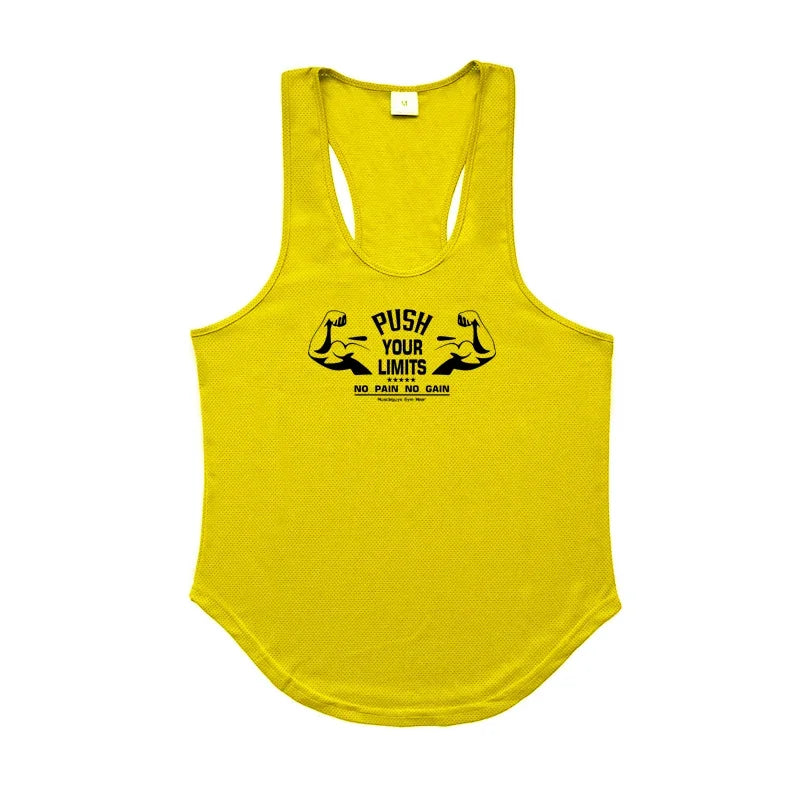 Men's Mesh Gym Tank Top – Quick-Dry Sleeveless Fitness Vest
