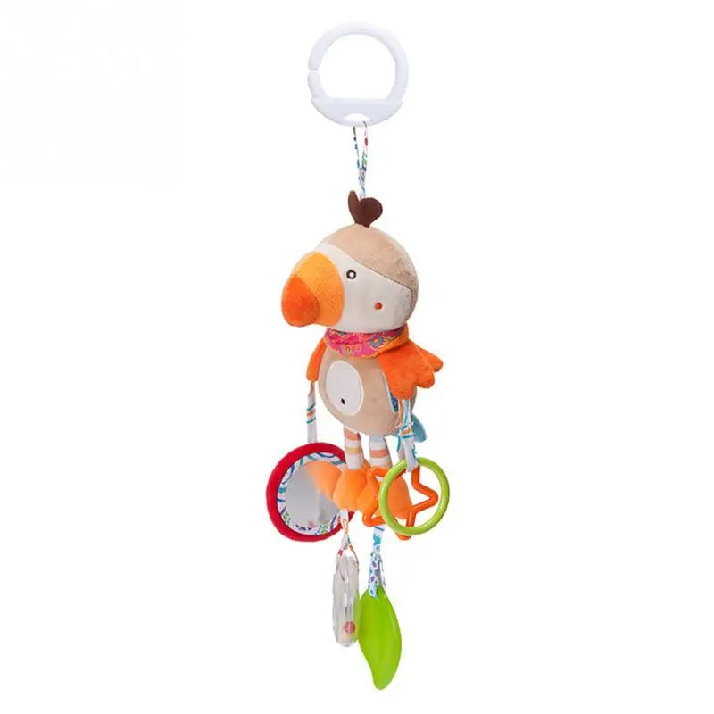 Soft Animal Handbell Rattles with Teether for Newborns