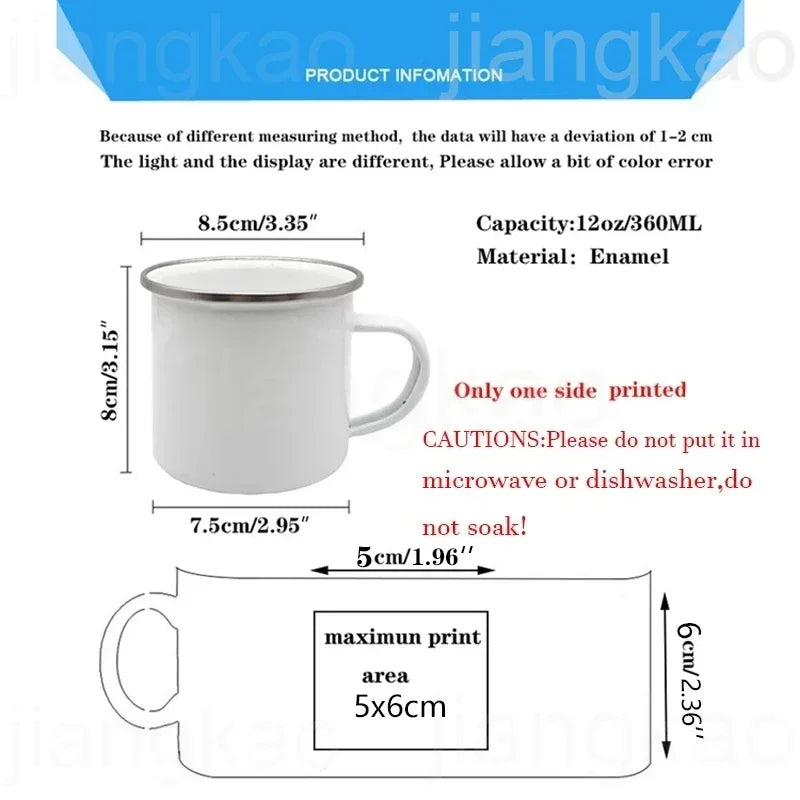 Father’s Day Fist Bump Enamel Mug – Personalized Gift for Dad & Grandpa