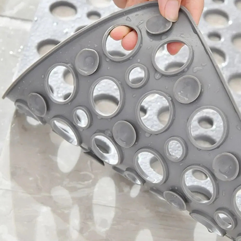 Non-Slip Bath Mat with Drain Holes – Easy Clean Suction Cup Bathroom Mat
