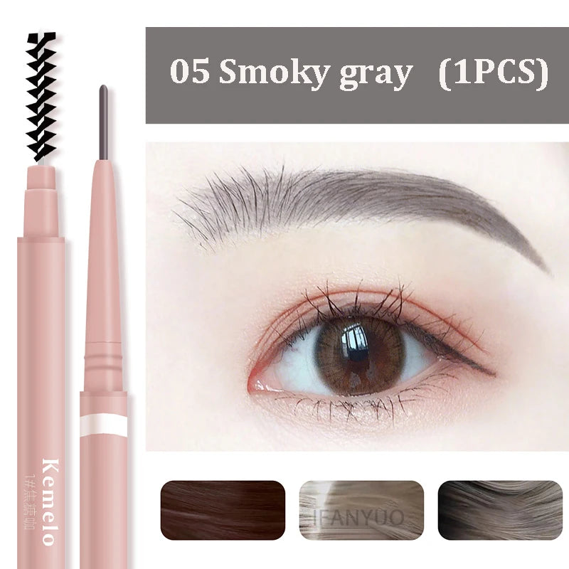 1.5mm Ultra Fine Double-Ended Waterproof Eyebrow Pencil - Long Lasting & Automatic
