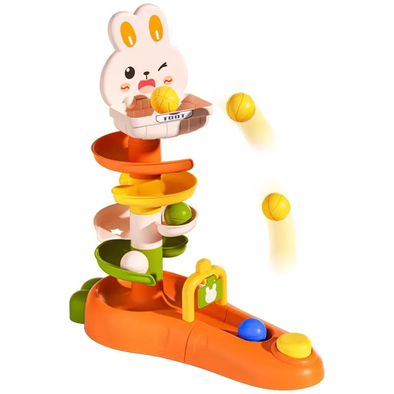 Montessori Ball Drop Stacking Toy – Baby Development Toy for Toddlers 1-3