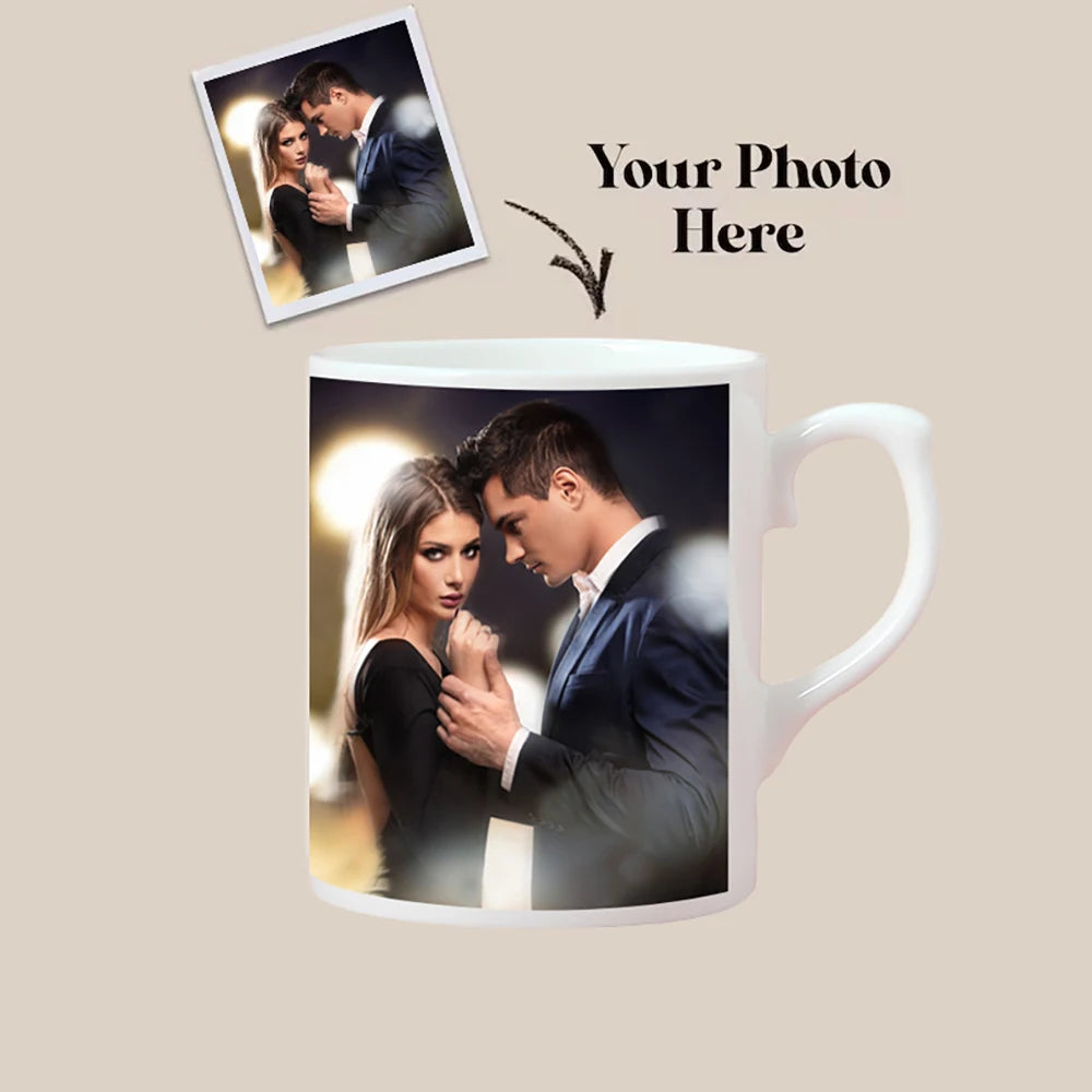 Personalized Photo & Name Ceramic Mug – Custom Coffee & Tea Cup
