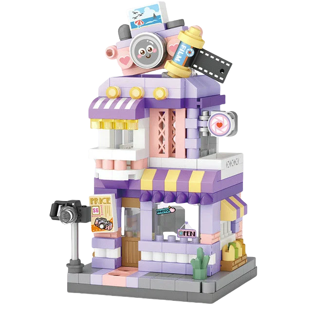 House Building Blocks Dessert Store Street View Snack Street Children's Toys Boys and Girls Gifts Compatible With Lego