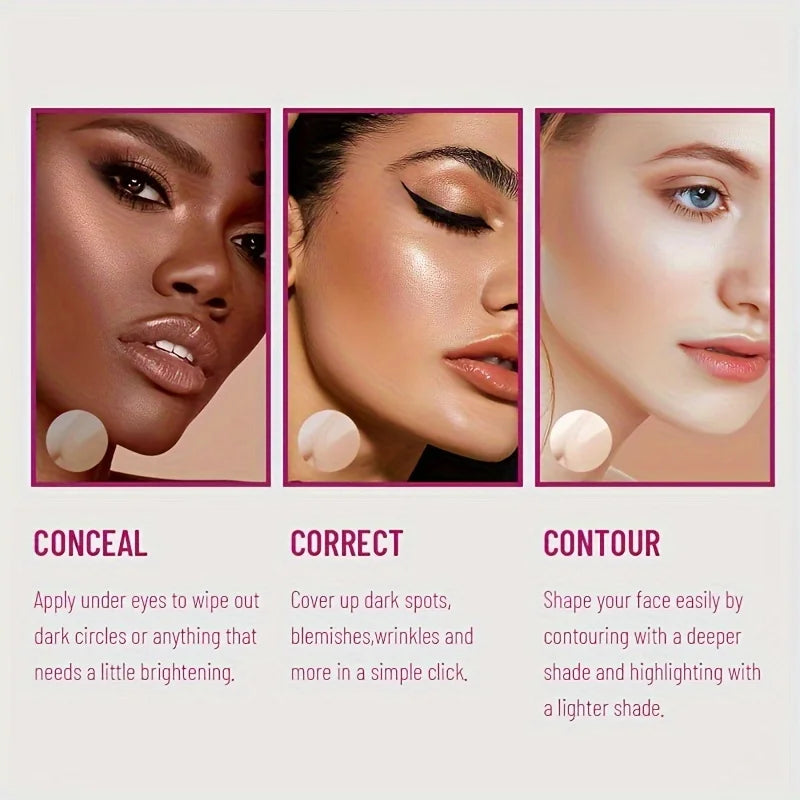 Sponge Head Liquid Concealer – Long-Lasting Coverage for Dark Circles & Blemishes
