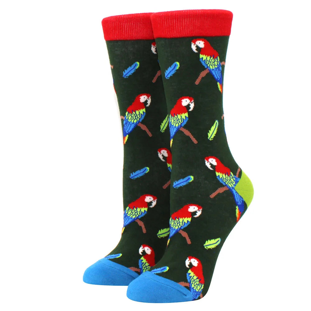 Cute Puppy Cartoon Socks – Corgi & Schnauzer Mid-Tube Unisex Breathable Comfort