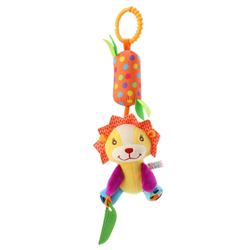 Soft Animal Handbell Rattles with Teether for Newborns