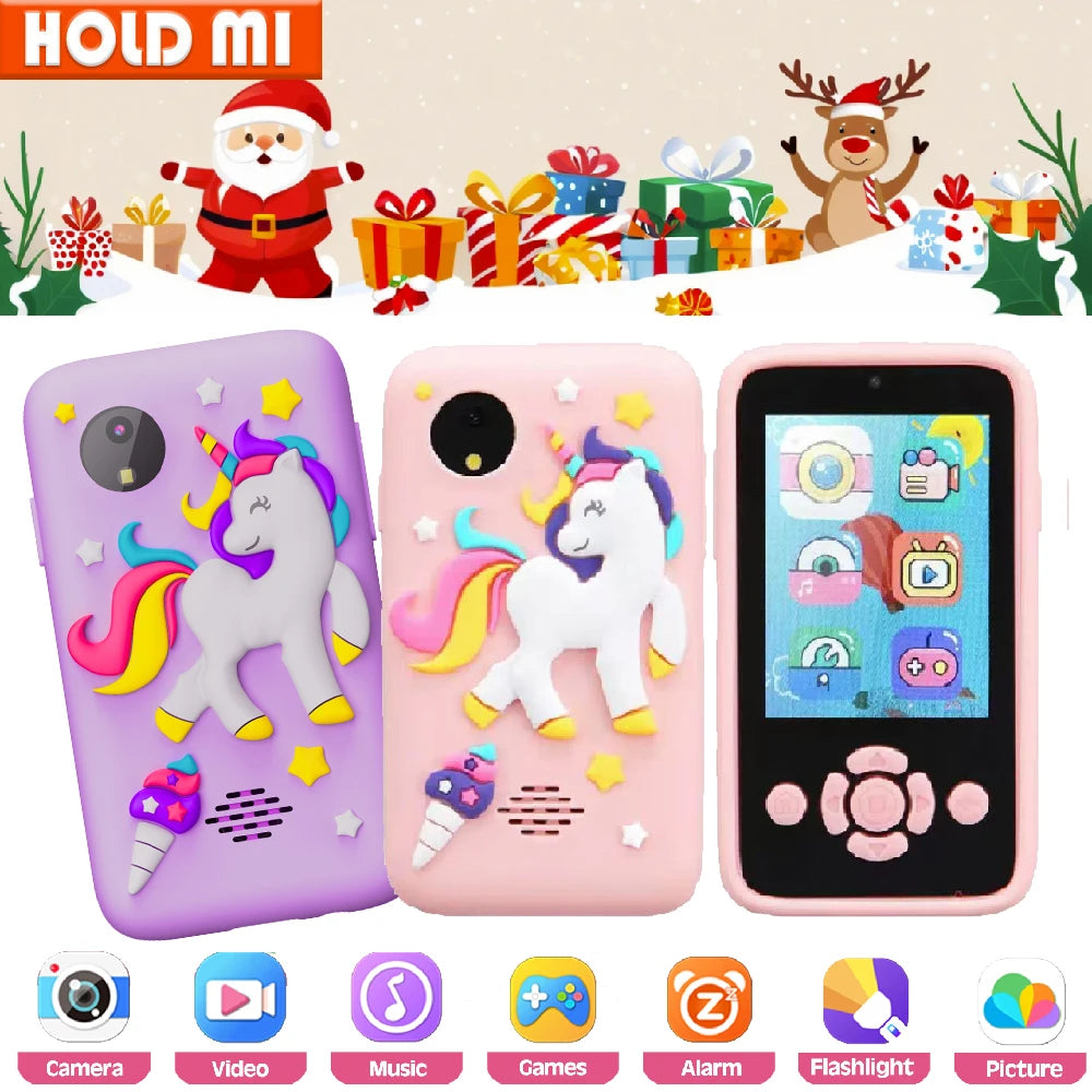 Children Phone Camera Toys Mp3 Music Player Puzzle Games Tooddler Leaning Toys for Girls Boys Age 3-10 Birthday Gifts With 32G