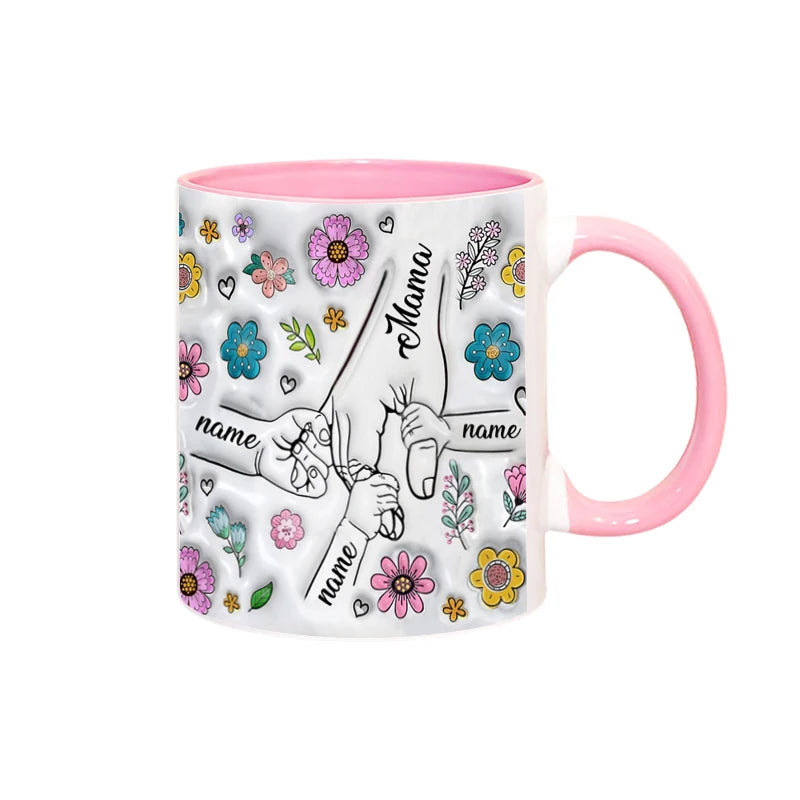 3D Printed Personalized Flower Mug – Gift for Children & Mother’s Day