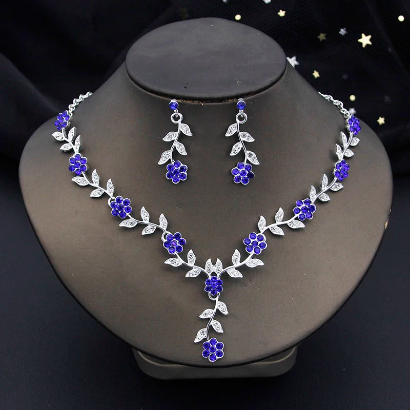 3-Piece Baroque Bridal Crown & Jewelry Set – Necklace, Earrings & Tiara for Prom