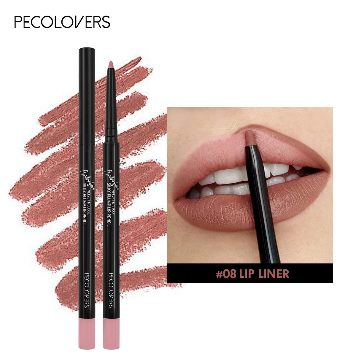 Waterproof Matte Lipliner Pencil - Long Lasting & Moisturising Lipstick (12 Shades)