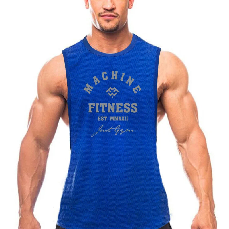 Men’s Muscle Tank Top – Sleeveless Quick-Dry Mesh Gym Vest