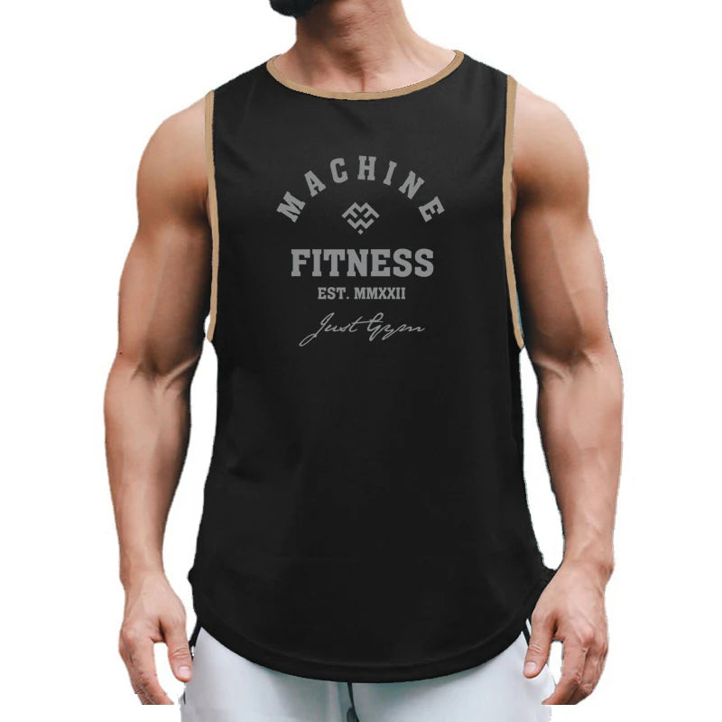 Men’s Mesh Muscle Tank Top – Sleeveless Quick-Dry Gym Fitness Singlet