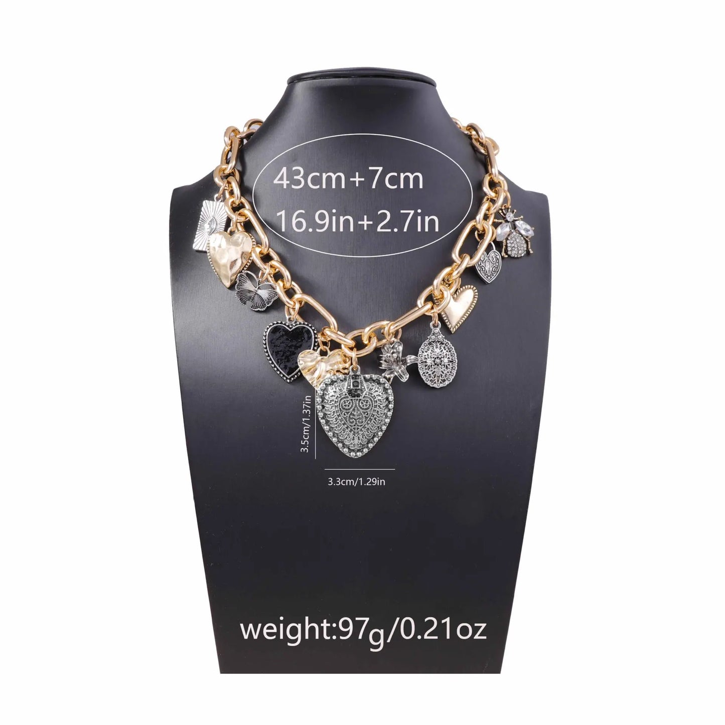 Vintage Heart Necklace - Valentine's Gift Jewelry